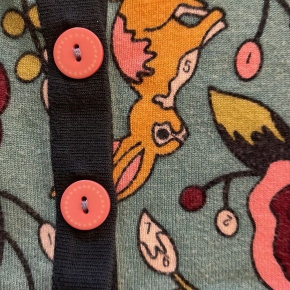 Matilda Jane Paint by Numbers Floral Cardigan Sweater SZ 4 blue bunny - Picture 3 of 3